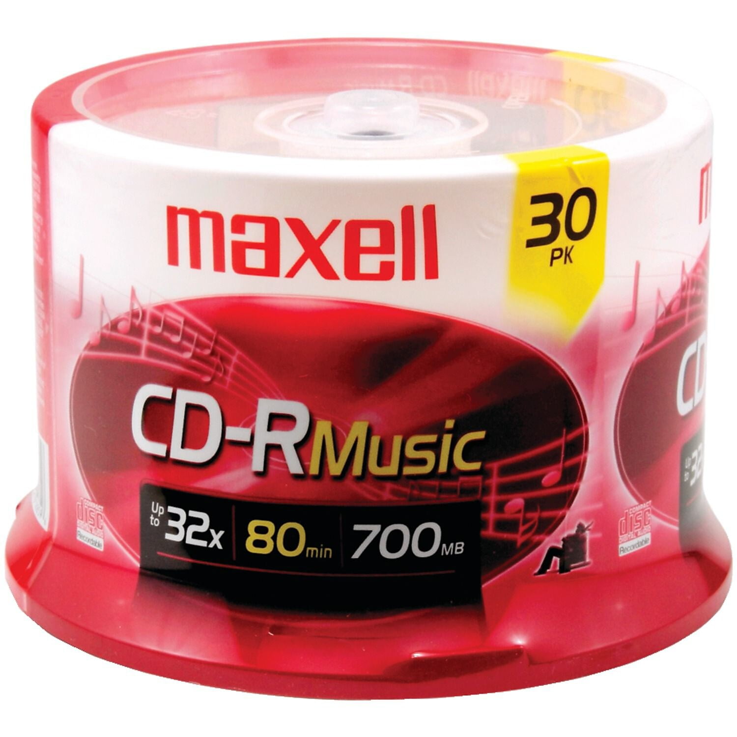 Maxell CD-R 700MB 32X Recordable Blank 30 Pack Spindle, Digital