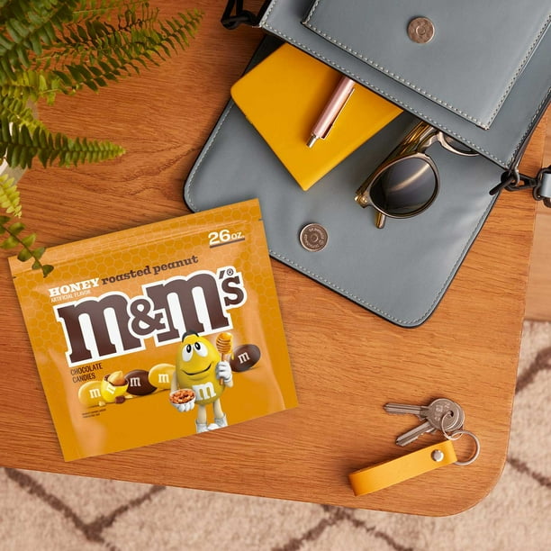 M&M'S Honey Roasted Peanut Milk Chocolate Candy, Resealable Pack
