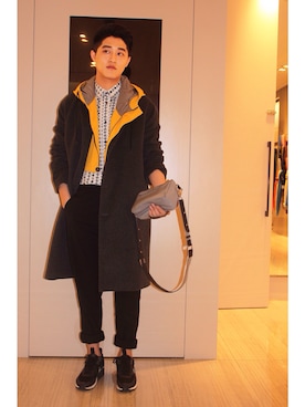 Acne Studiosのダッフルコートを使った人気ファッションコーディネート