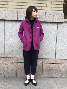 DANTON(ダントン)】ウールモッサ シングルフードジャケットを使った