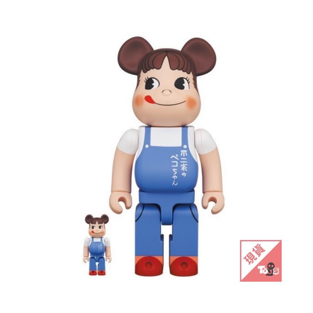 BE@RBRICK】BE@RBRICK 庫柏力克熊ペコちゃんThe overalls girl 100