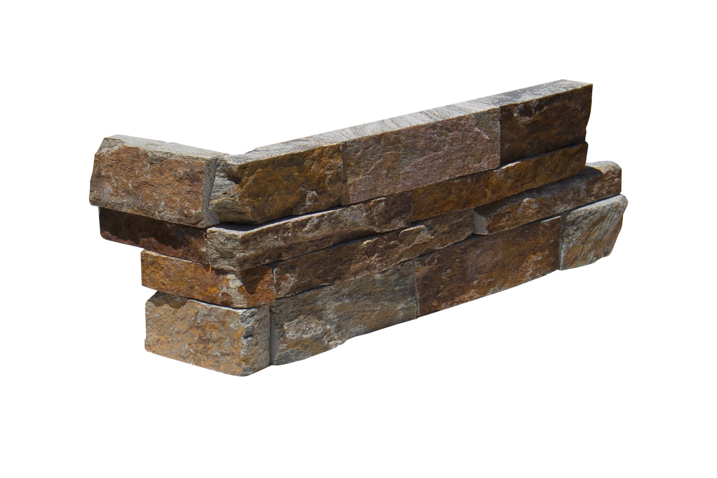 Grand Canyon Peak Quartz 6X18 Splitface Ledger Panel Corner