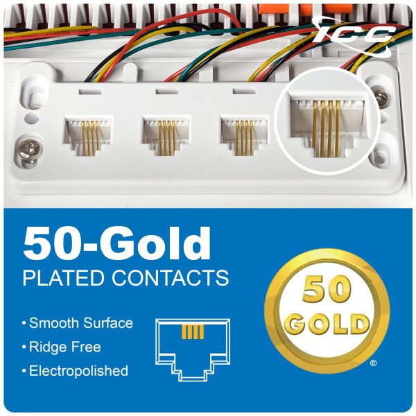 ICC 66 Block Prewired with 89D Mounting Bracket & Cover, Punch