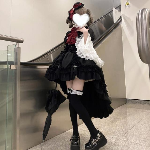 ゴスロリ 地雷系 甘辛ミックス ふわふわ アイドル衣装 3点