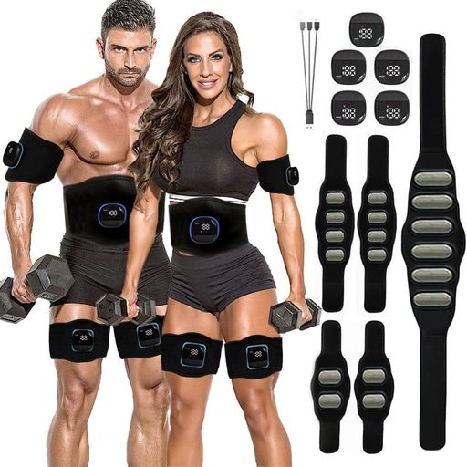 寝るだけダイエット/エステ機器全身筋肉運動EMS MD-210 電極パッド付き