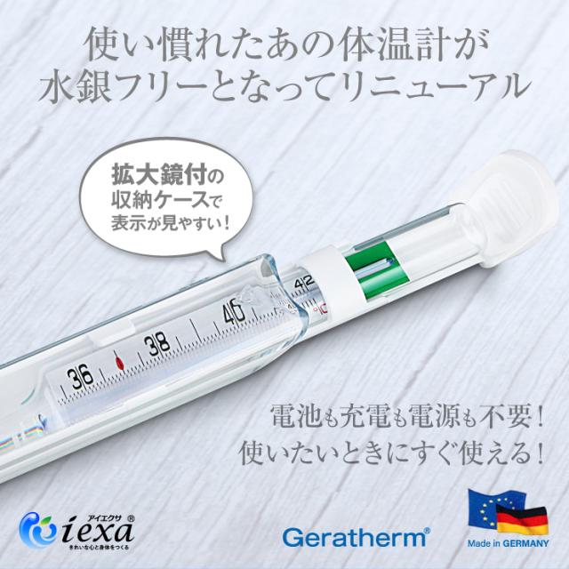 300円クーポン】アナログ体温計 水銀フリー 体温計 液体金属