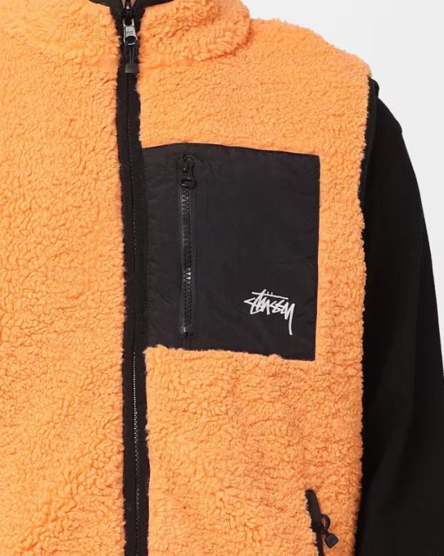 Stussy ステューシー ベスト リバーシブル Reversible Stock Sherpa