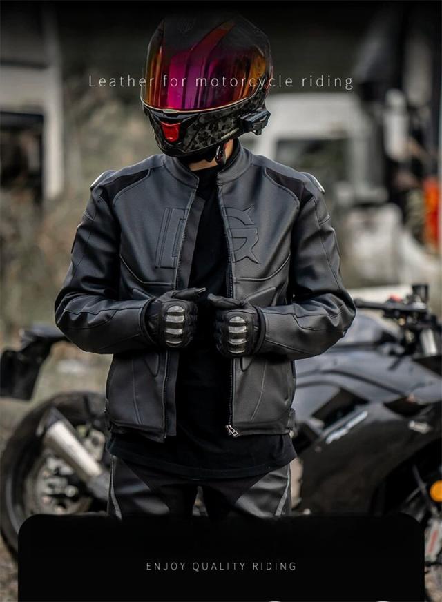 バイク専用上下セット pu革 メンズジャケット パンツ ライナー付き