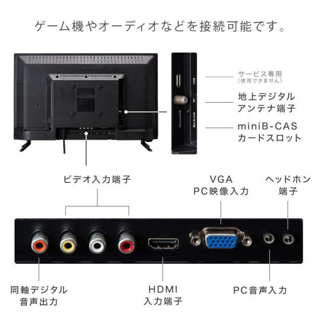液晶テレビ 24インチ ダブルチューナー simplus 裏番組 24型 地上・BS