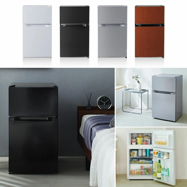 冷蔵庫 一人暮らし 87L 小型 2ドア 右開き コンパクト 冷蔵室61L 冷凍