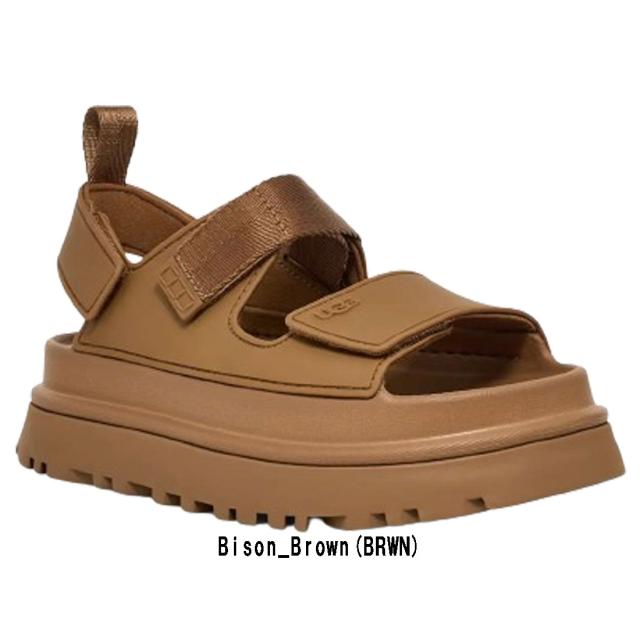 UGG ブラウン 厚底サンダル ベルクロストラップ SALE)UGG(アグ