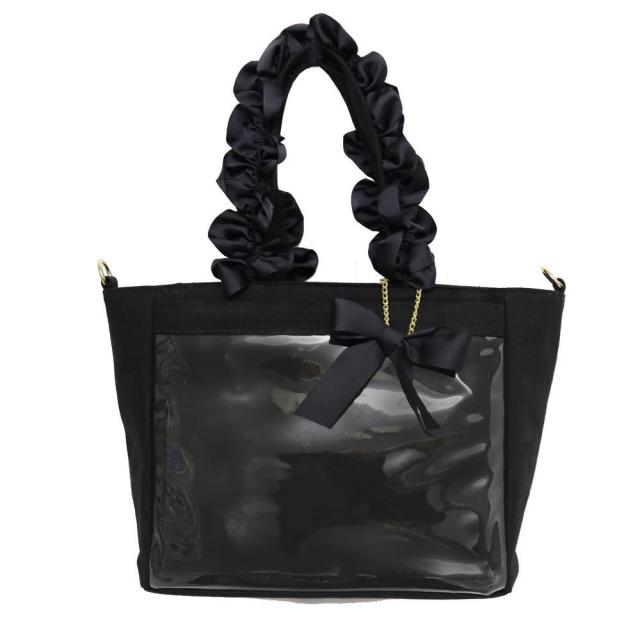 痛バッグ A4多機能2WAYハンドルフリルトートバッグ 痛バック 痛バ