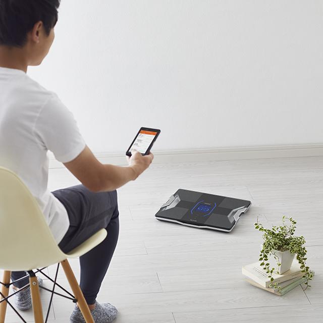 タニタ 体重計 体組成計 スマホ 日本製 メタリックブラック RD-912 BK