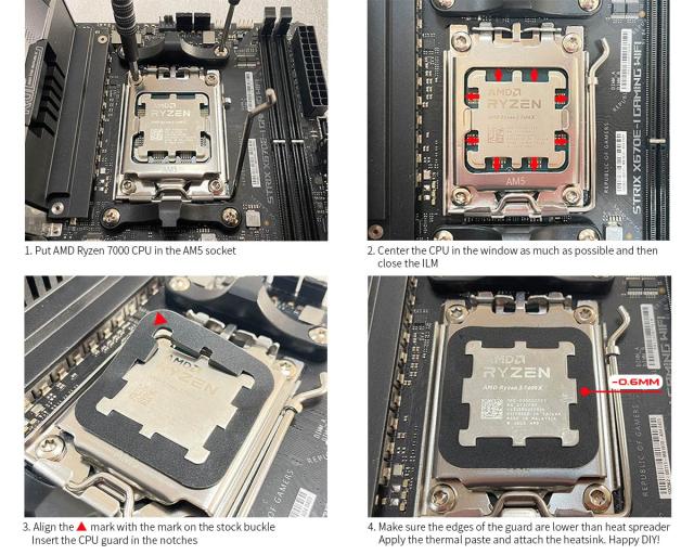 ElecGear AM5 グリスガード、AMD 7000用CPUサーマルペースト漏れガード