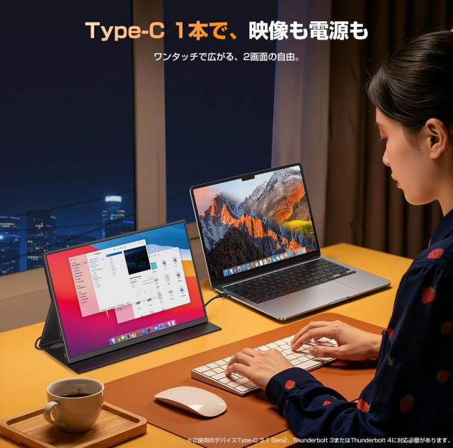 EVICIV モバイルモニター14.5インチ 4K UHD 3840×2400 HDR 非光沢IPS