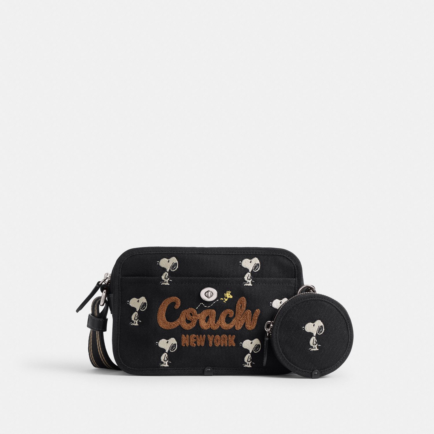 Coach X Peanuts Cargo Camera Bag With Snoopy Print
