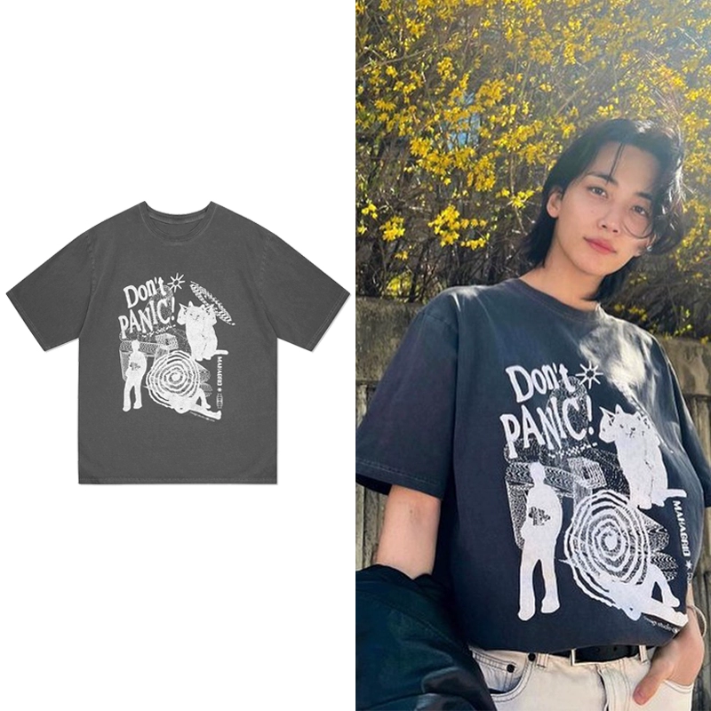 SEVENTEEN JEONGHAN DON'T PANIC GREY T-SHIRT – IDOLS FASHION