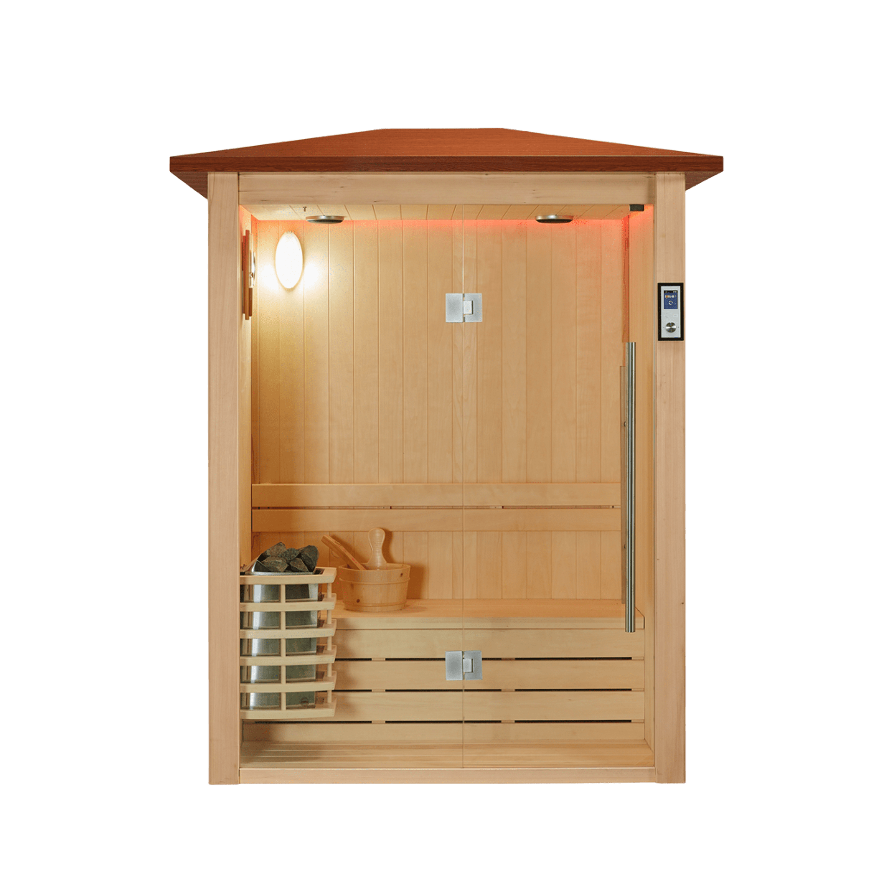 屋外サウナ | オープンスカイサウナ | 2人用 | J-WSD-1818LT