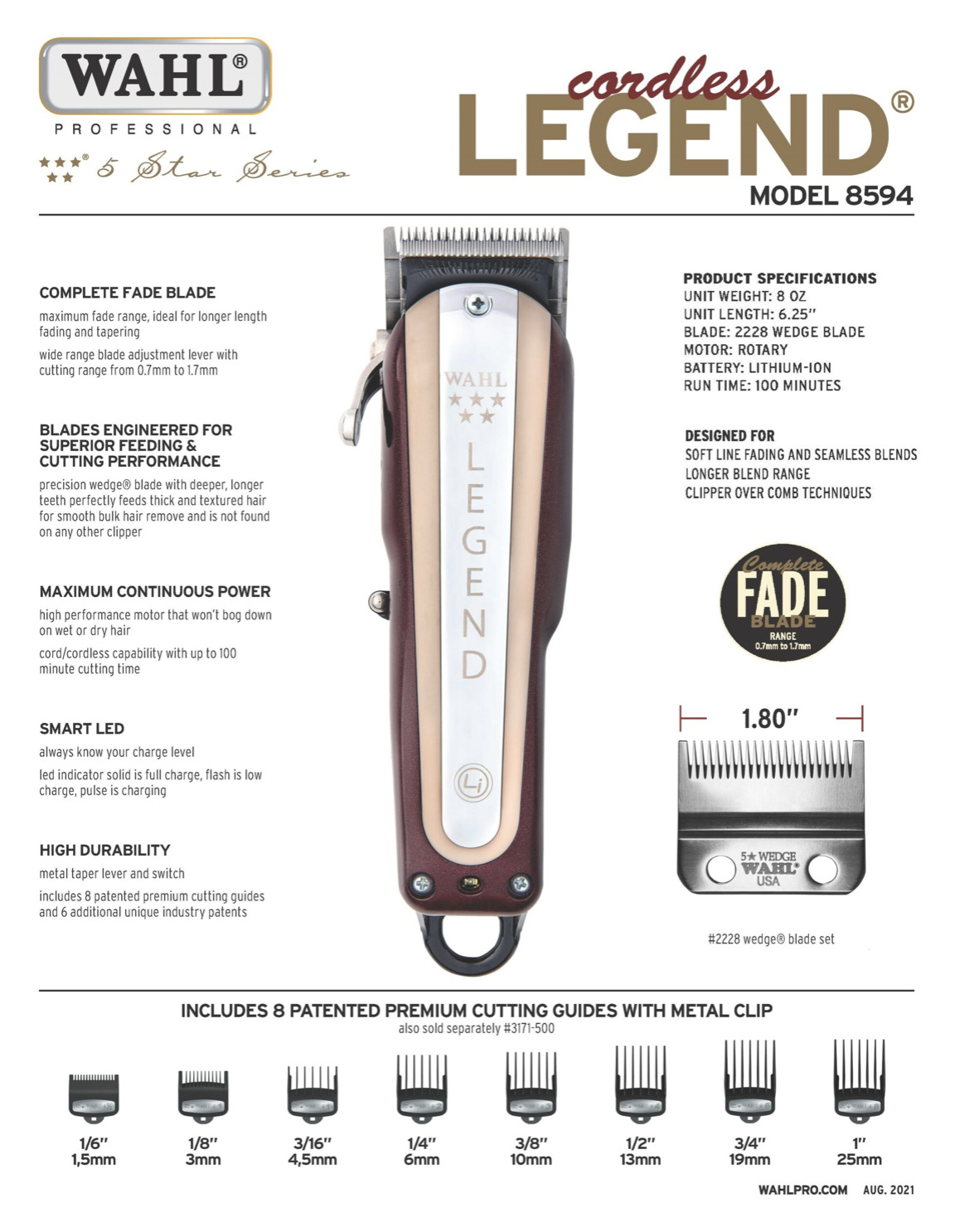 Wahl 5 Star Cordless Legend # 8594 - IdealBarberSupply