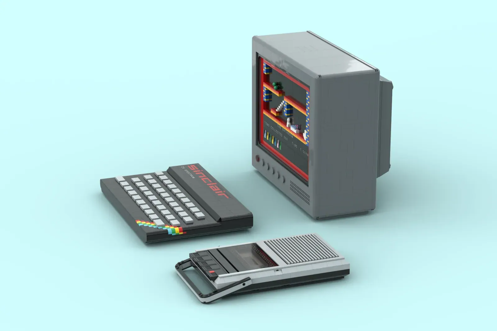 Sinclair ZX Spectrum 48K With TV and Cassette Player | LEGO® Ideas