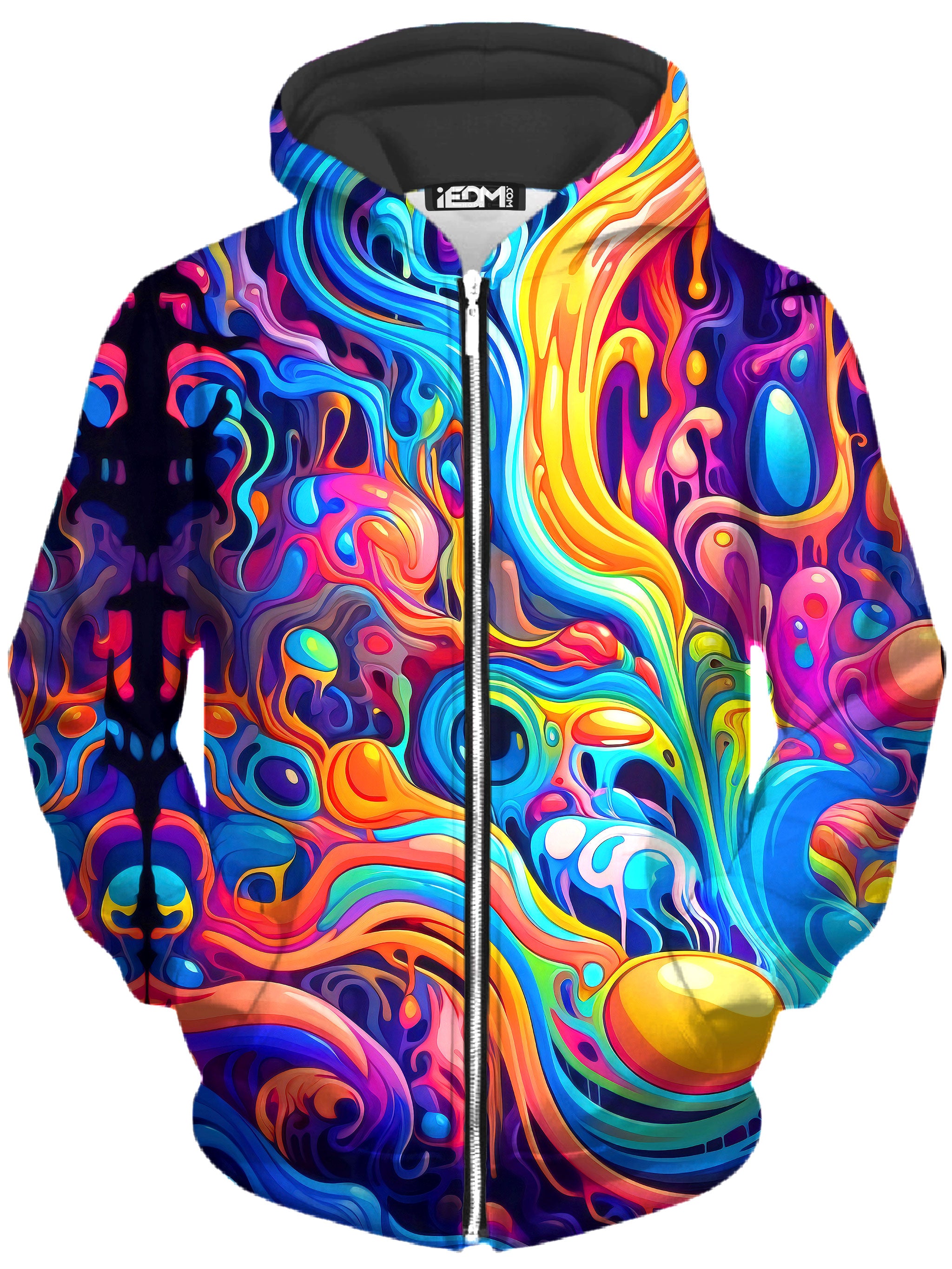 Kandi Swirl Unisex Zip-Up Hoodie | iEDM