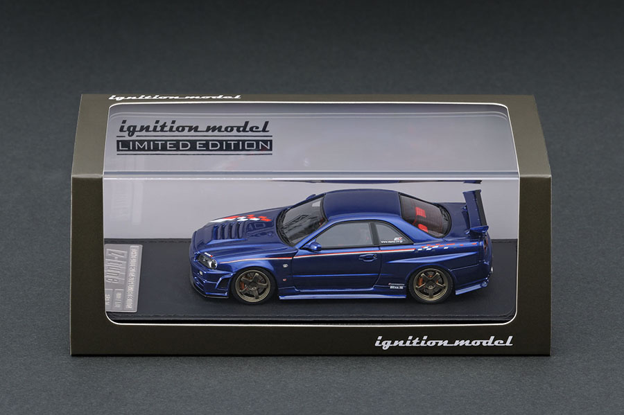 IG1770 1/43 Nismo R34 GT-R Z-tune Bayside Blue Tokyo Auto Salon