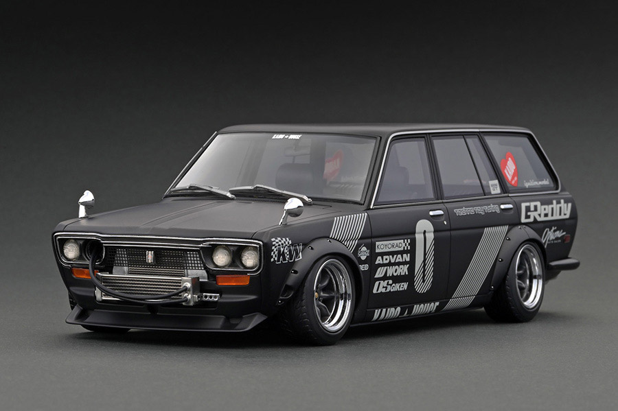 IG3150 1/18 Datsun Bluebird (510) Wagon Matte Black | LINE UP