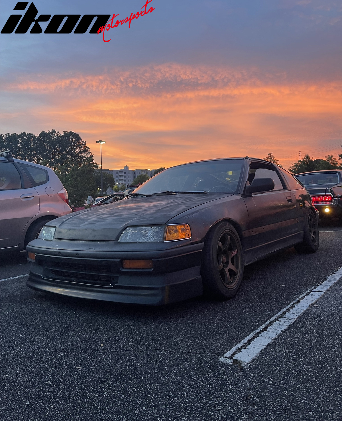 Fits 88-91 Honda CRX CS Style Front Bumper Lip Spoiler Unpainted