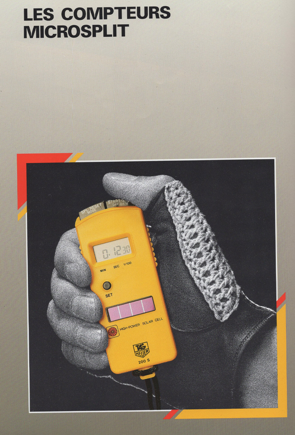 Tag HEUER late 80's stopwatch catalog - IKONIC STOPWATCH