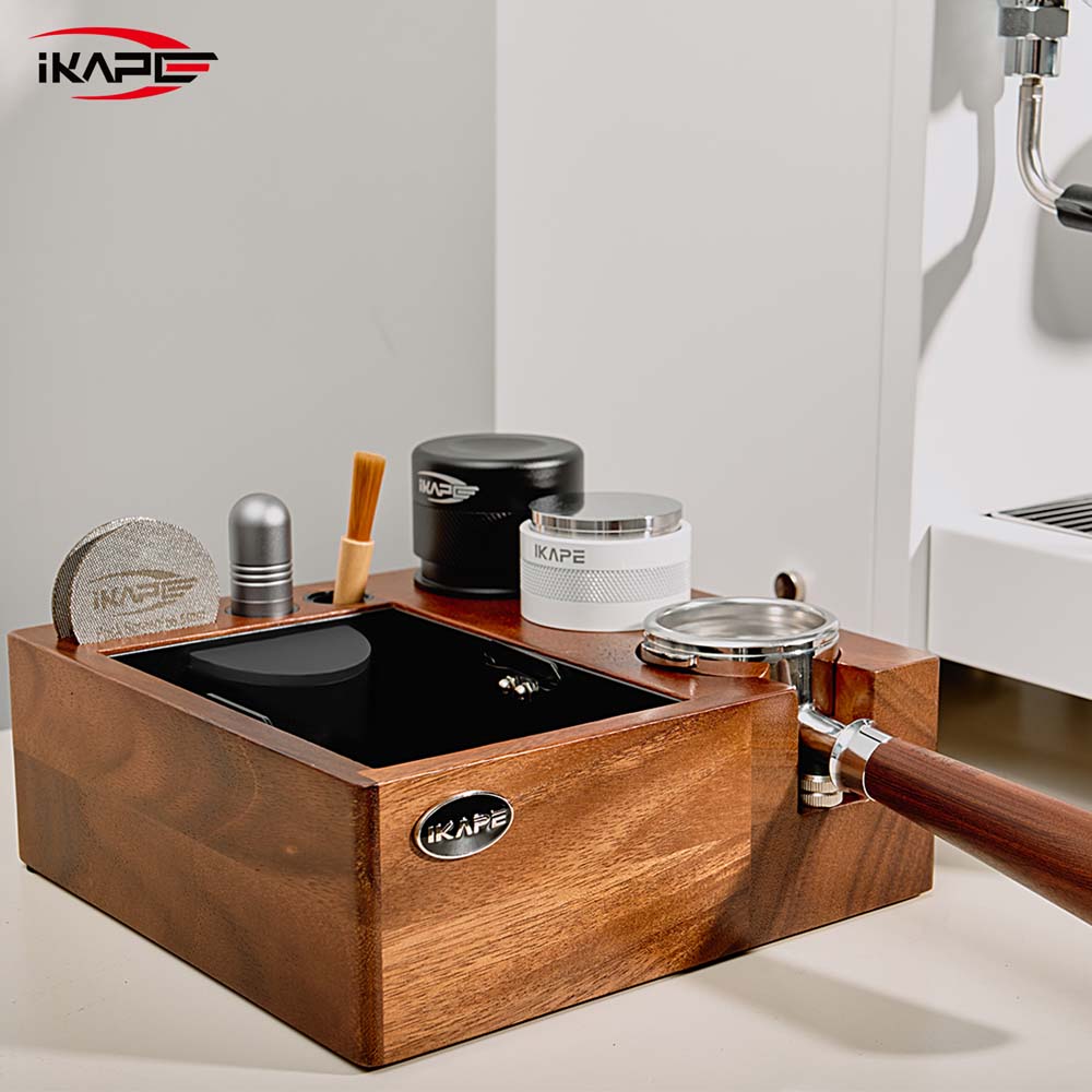 IKAPE V2 Espresso Knock Box, Espresso Coffee Organizer Box
