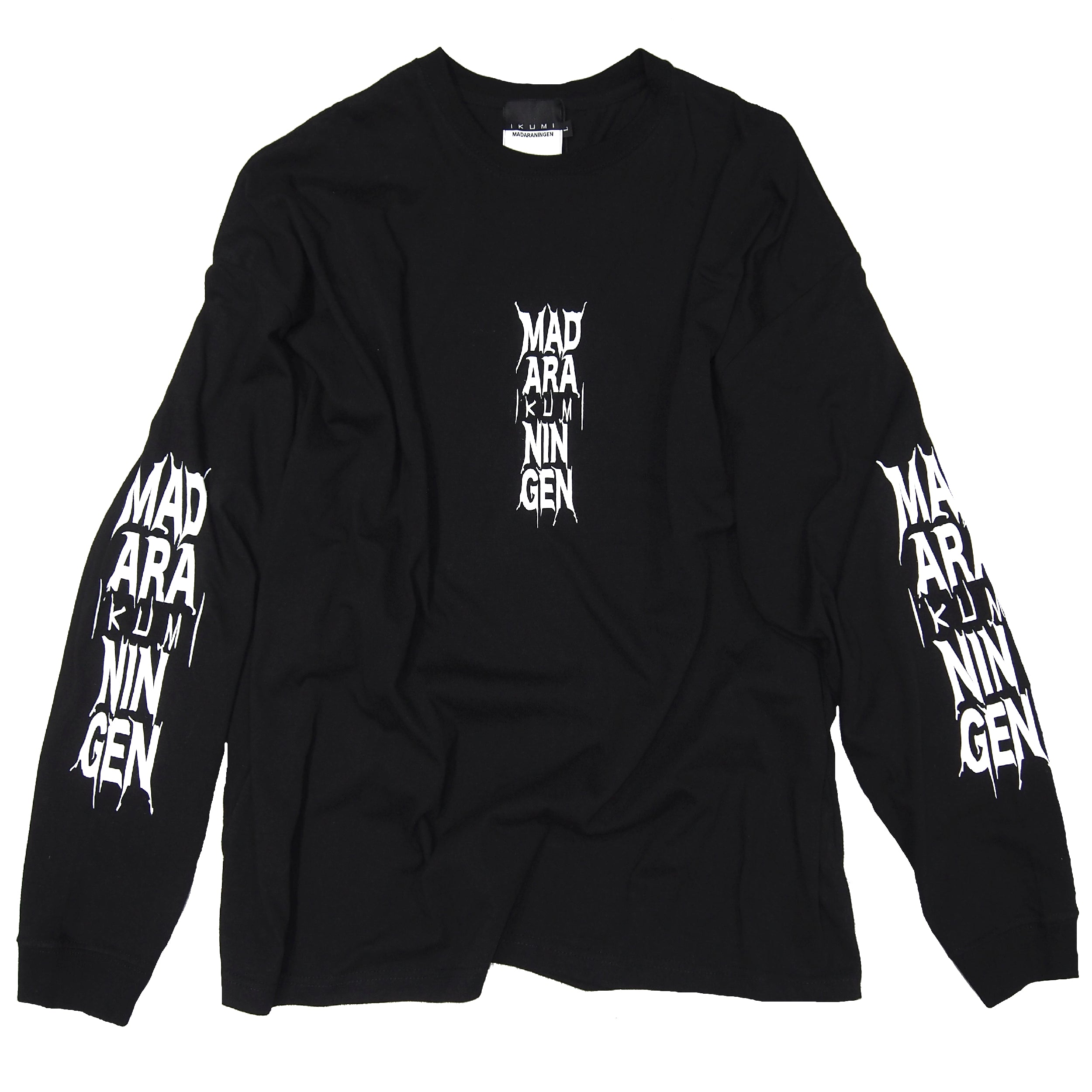 IKUMI×MADARANINGEN Bizzare LOGO Long sleeve t-shirt