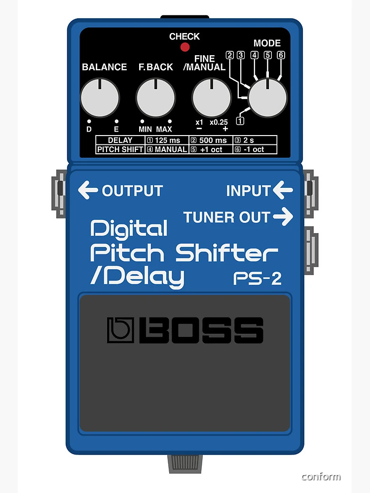 Boss PS-2 Digital Pitch Shifter / Delay Guitar Effect Pedal