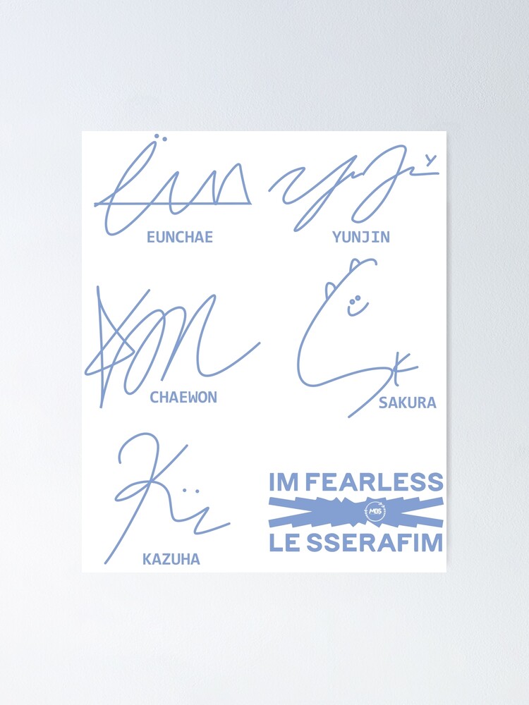 Design with the autographs of le sserafim