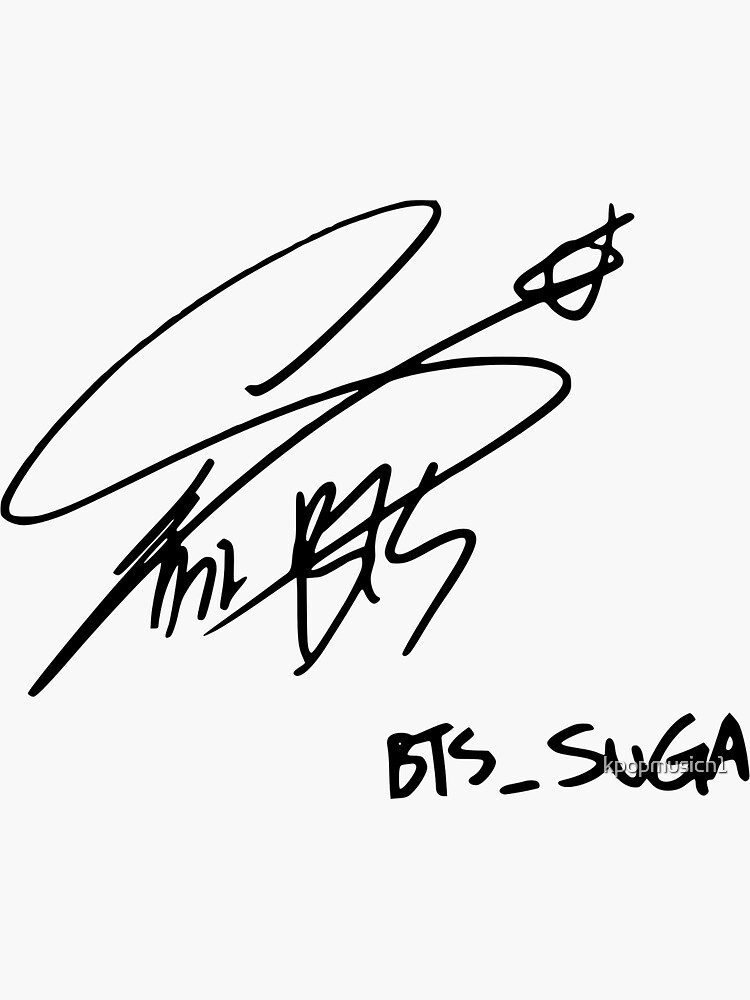 BTS Suga signature