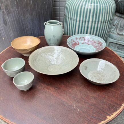 出張買取】東京都渋谷区代々木より「高麗青磁 陽刻花弁紋菓子鉢