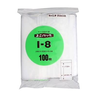 ユニパック チャック付ポリ袋 24-8104-00 セイニチ H-8(240X170MM)100