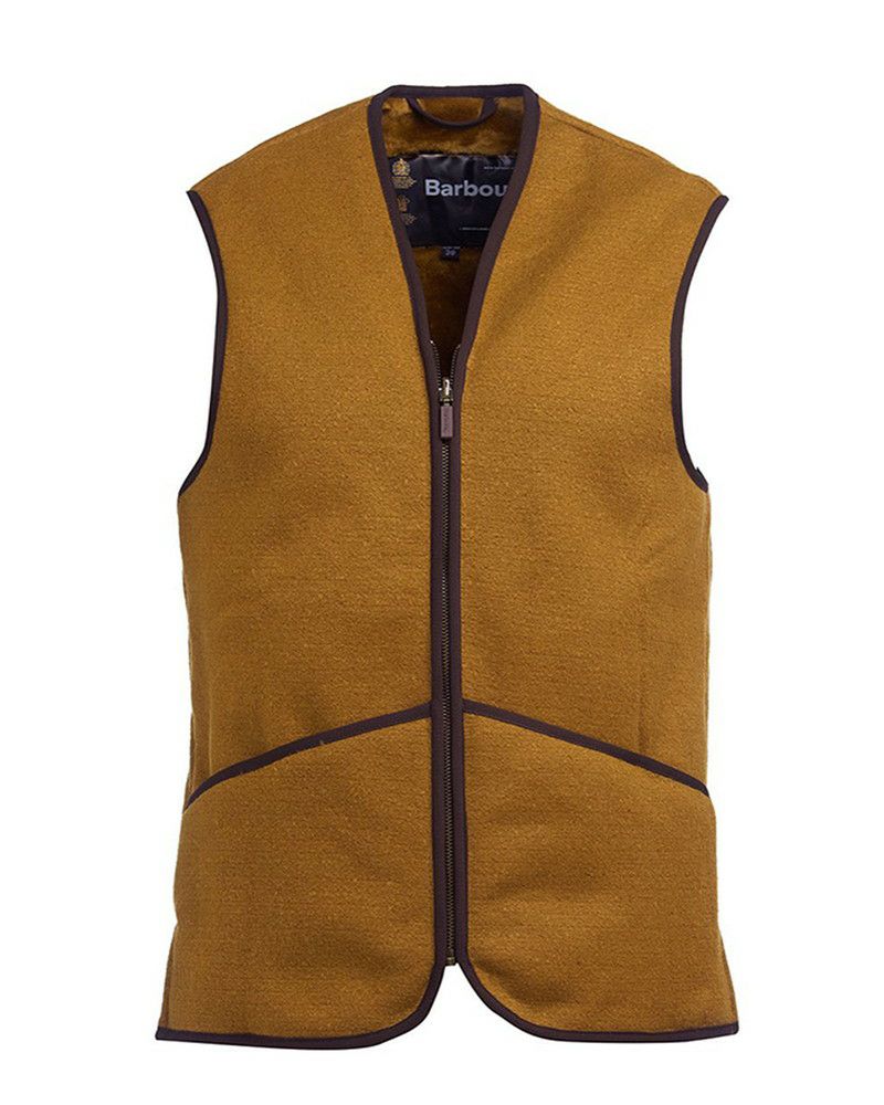 Barbour］WARM PILE ZIP-IN LINERベスト ブラウン／バブアー ｜オン