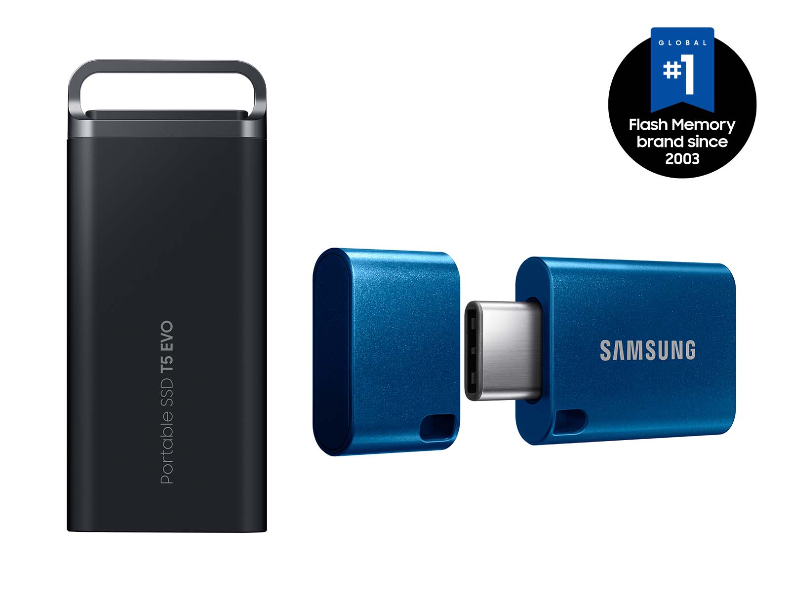 Portable SSD T5 EVO USB 3 2 8TB with USB Type C Flash Drive 128GB