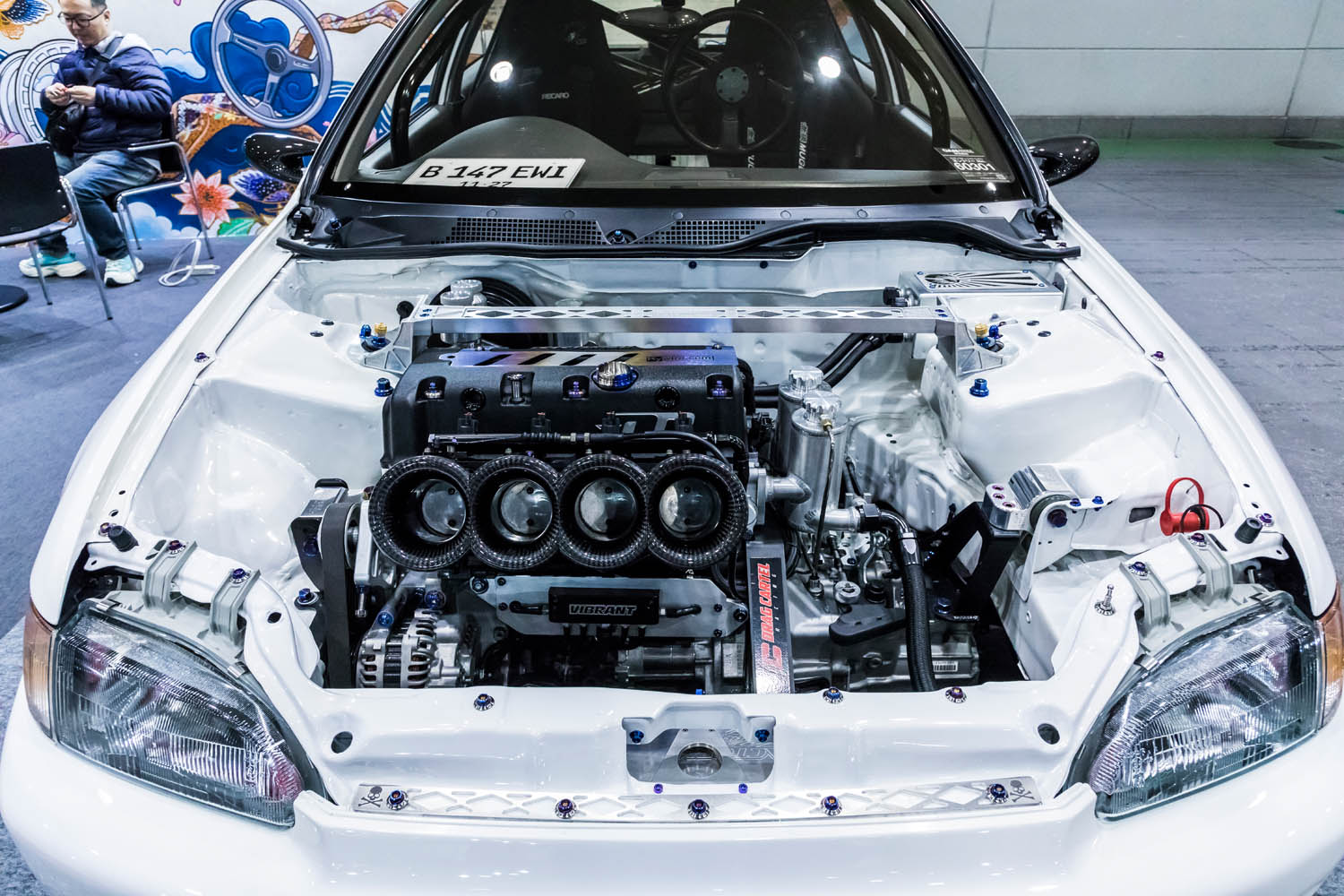 ホンダEG型「シビック」にチューンドK型エンジンを搭載！ インドネシア