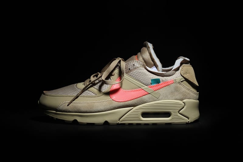 Off-White x Nike Air Max 90 Desert Ore Close Look | Hypebeast