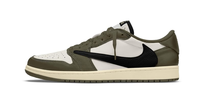 トラヴィス・スコット x エアジョーダン 1 ローに“オリーブ” を基調と