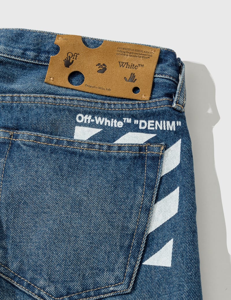 Off-White™ - ストライプ ウォッシュ デニム ジーンズ | HBX