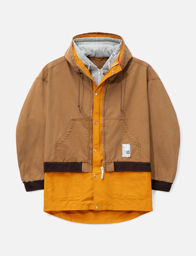 Maison Mihara Yasuhiro Triple Layered Coat - フード内蔵の3層コート