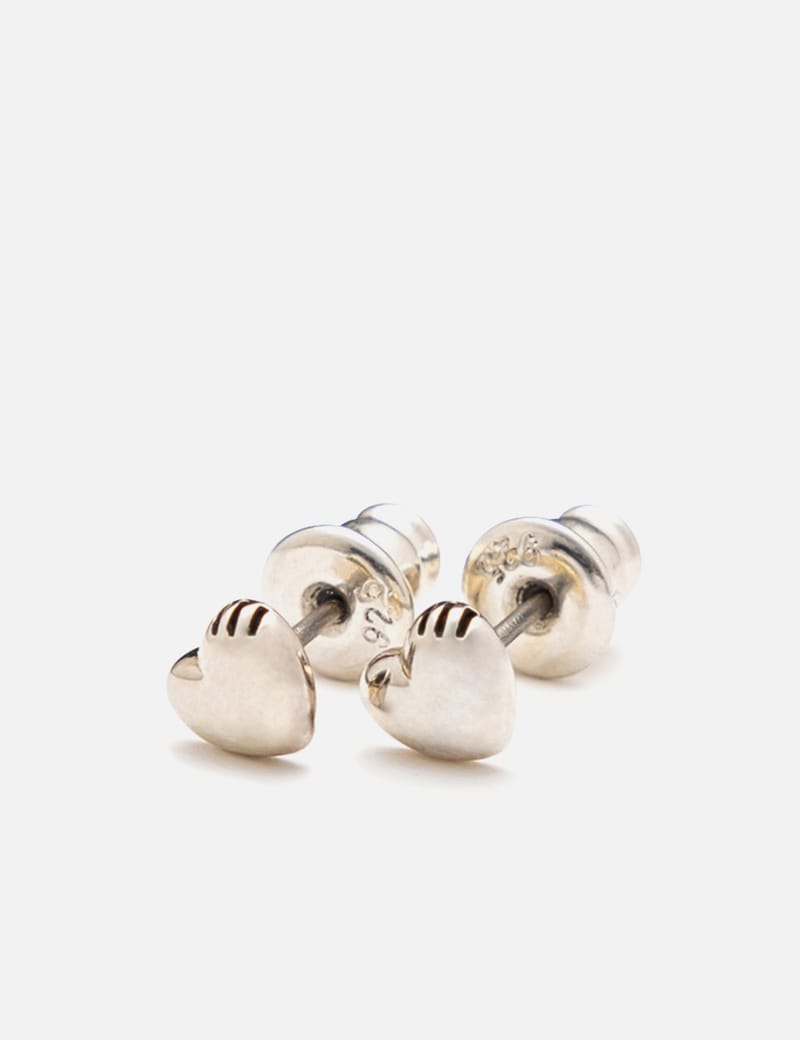 Human Made - Heart Silver Earrings | HBX