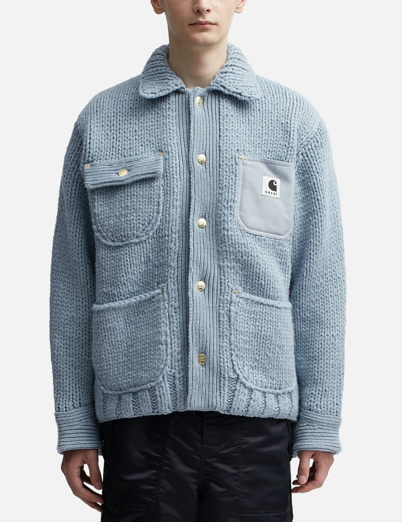 Sacai - Sacai X CARHARTT WIP KNIT JACKET MICHIGAN | HBX