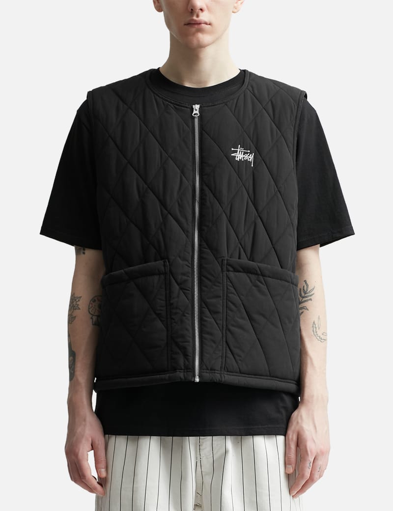 Stüssy - Diamond Quilted Zip-Up Vest | HBX