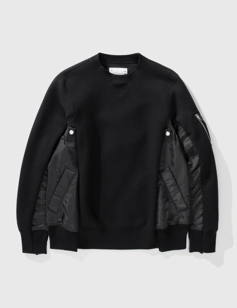 Sacai - スポンジスウェット MA-1 プルオーバー | HBX