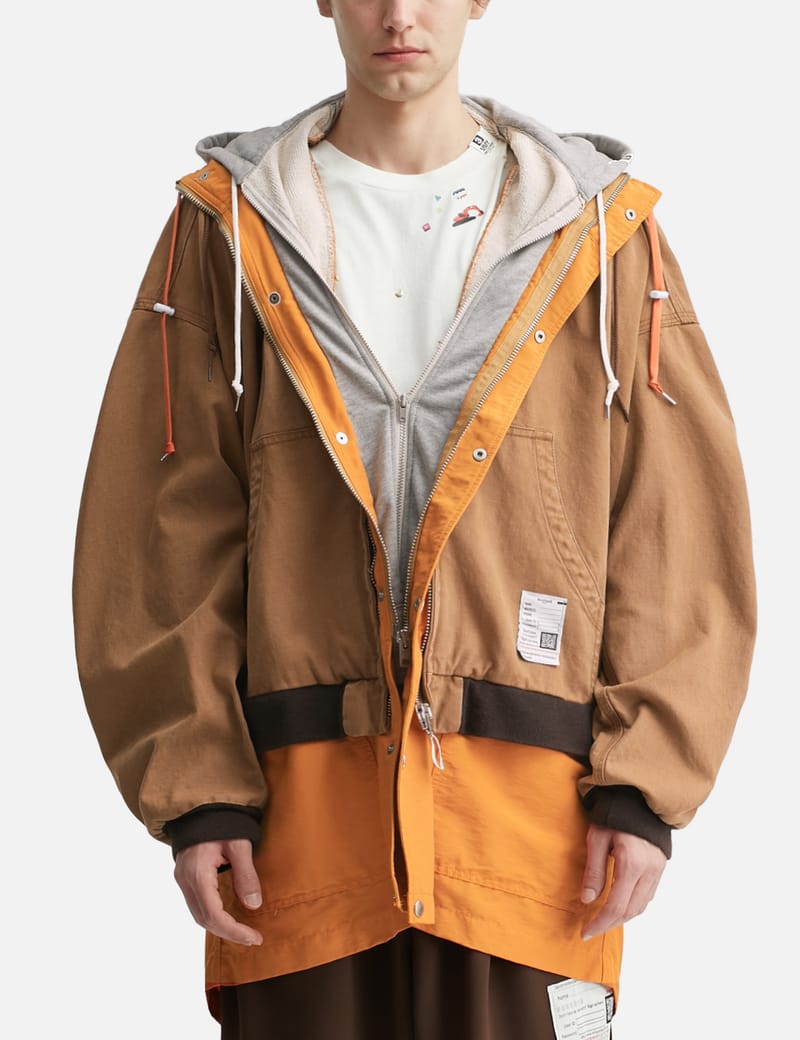 Maison Mihara Yasuhiro Triple Layered Coat - フード内蔵の3層コート