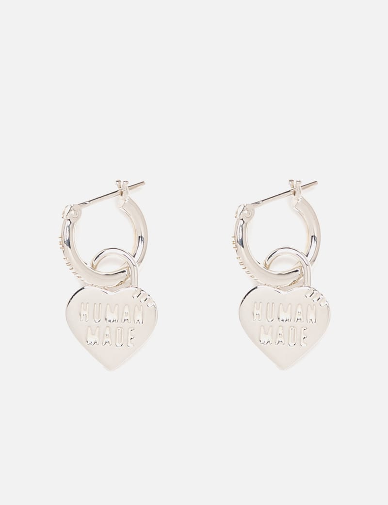Human Made Heart Silver Earrings - 925スターリングシルバーのハート
