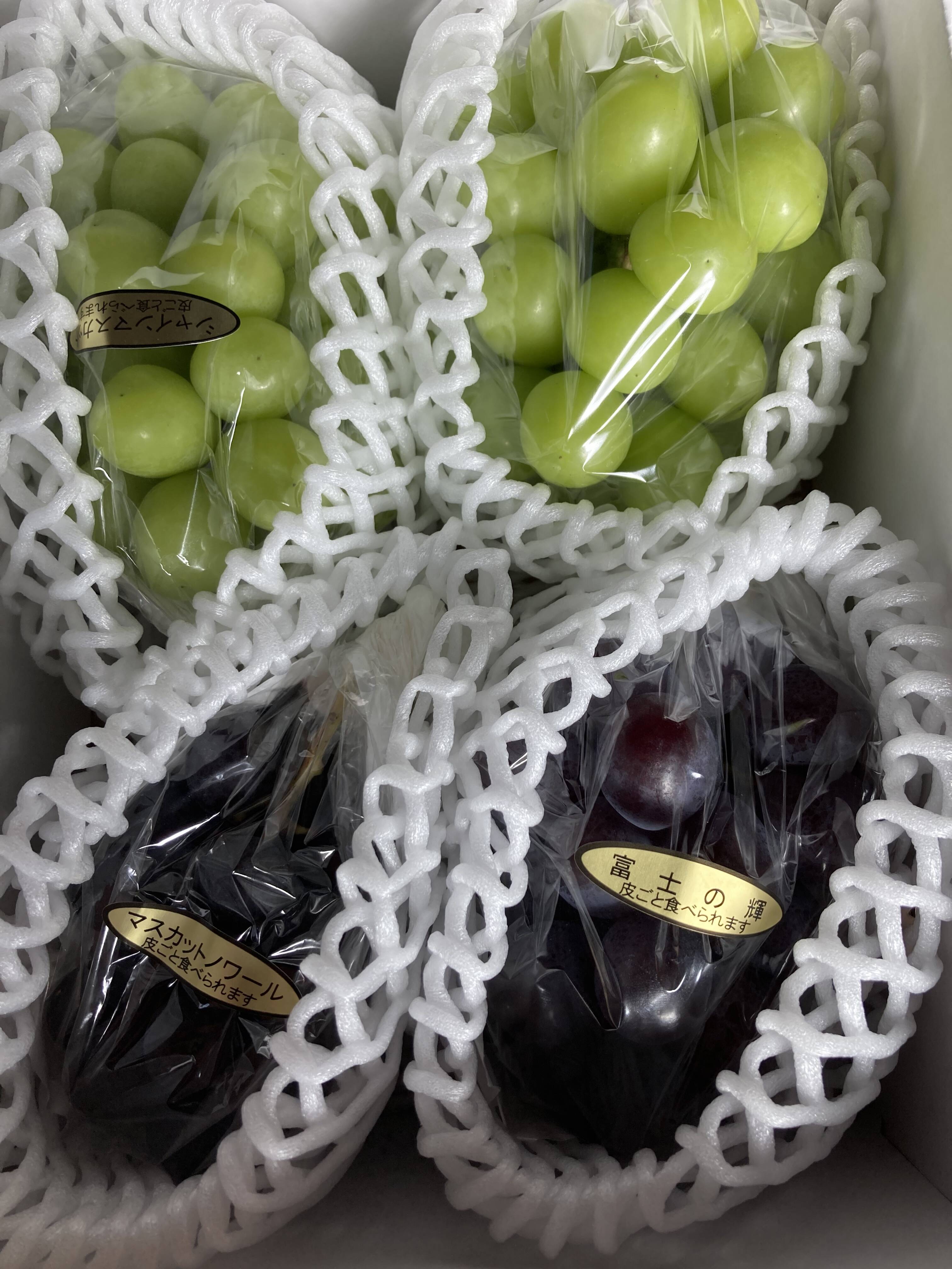 3種ぶどう食べ比べセット！ 超希少新品種富士の輝き、マスカット